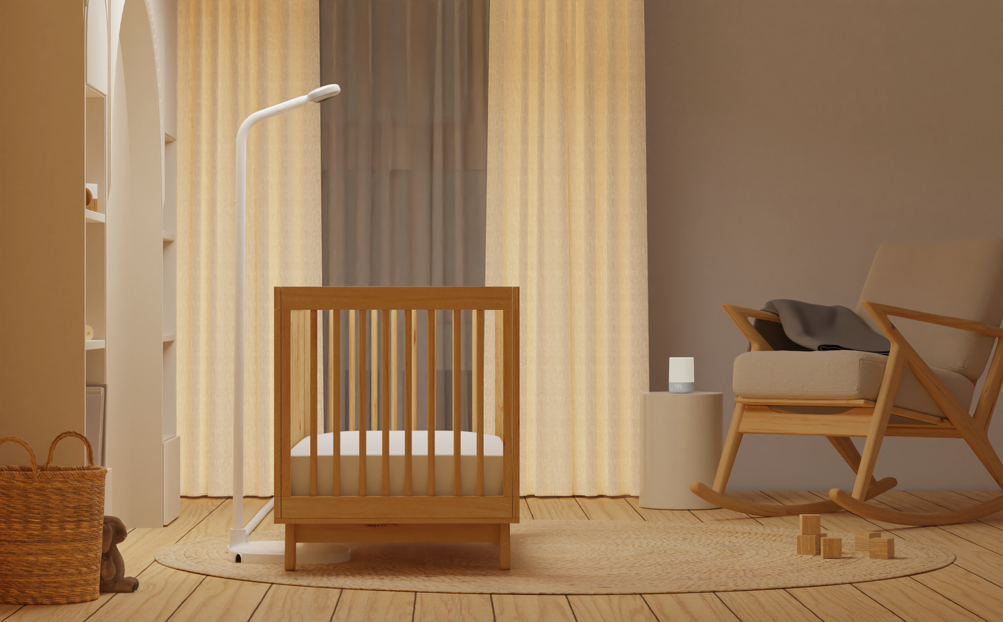 Nanit Pro Smart Baby Monitor With Floor Stand: 1080p HD Bird’s Eye View