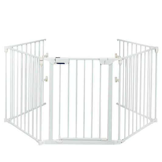 5-Panel Baby Safety Playpen & Fireplace Barrier