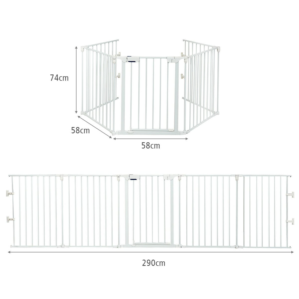 5-Panel Baby Safety Playpen & Fireplace Barrier