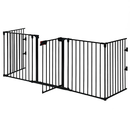 5-Panel Baby Safety Playpen & Fireplace Barrier