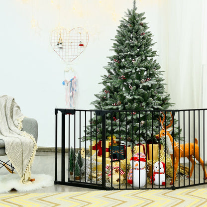 5-Panel Baby Safety Playpen & Fireplace Barrier