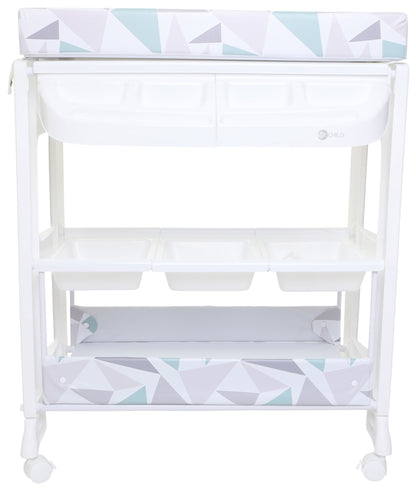 Peachy Changing Unit with Integrated Bath and Storage