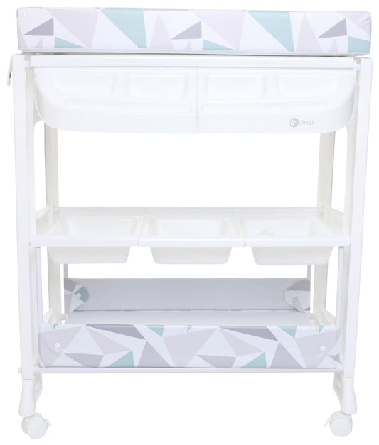 Peachy Changing Unit with Integrated Bath and Storage