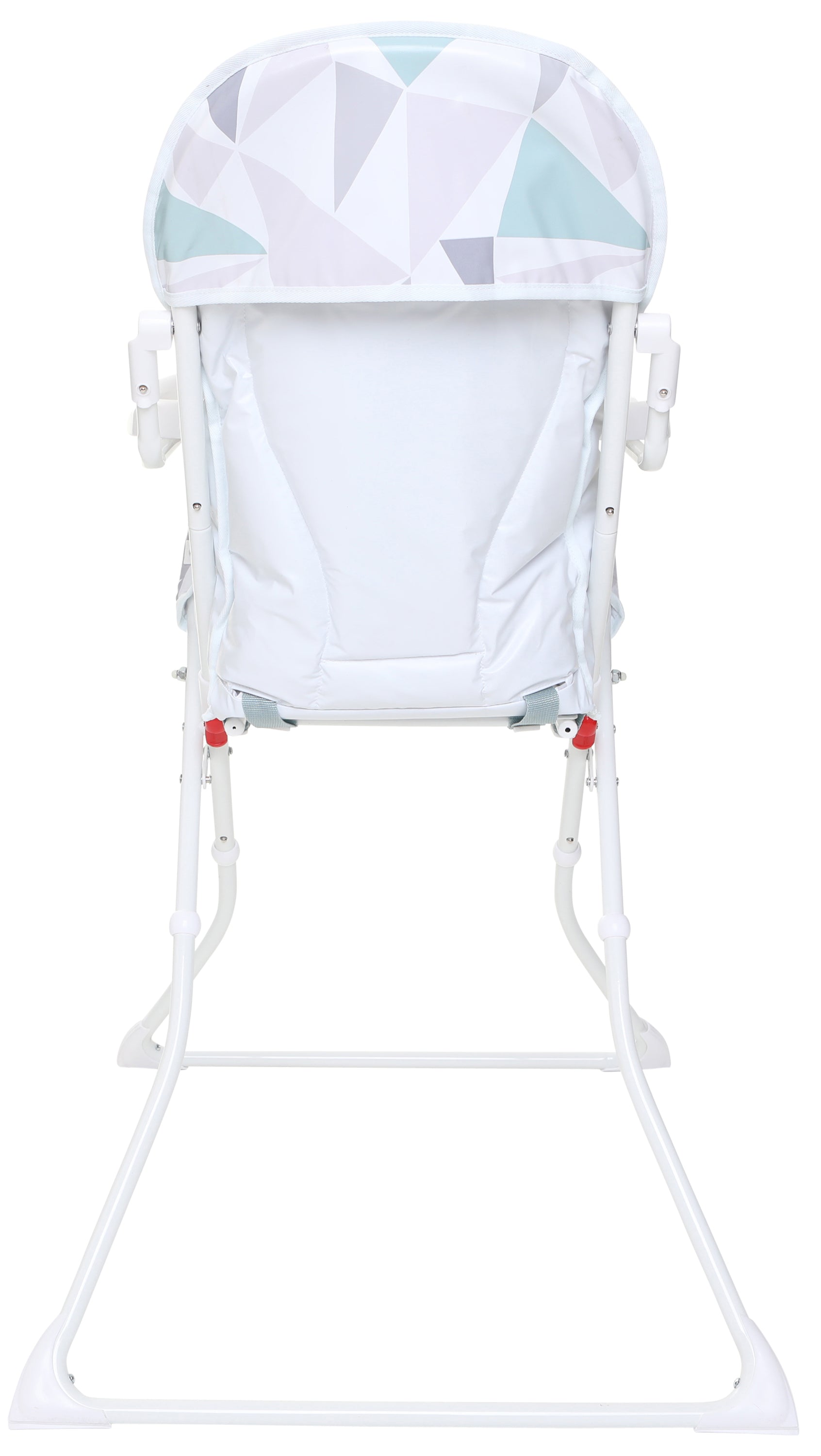 highchair, rear view showing back of seat