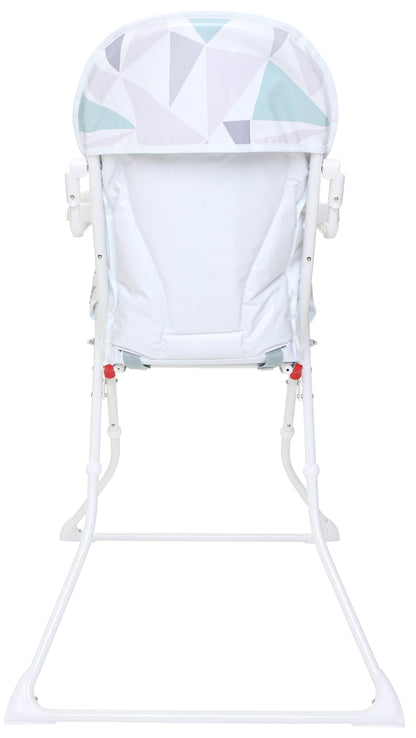 highchair, rear view showing back of seat