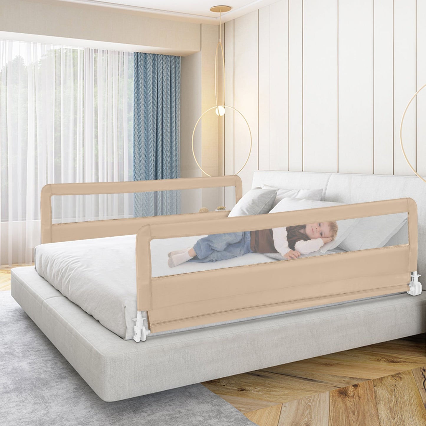 180cm Foldable Toddler Bed Rail Guard