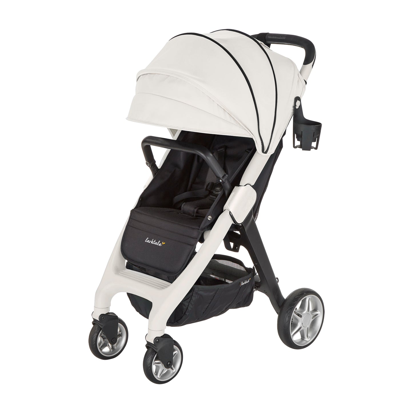 stroller, Cottesloe Cream, front view with canopy extended