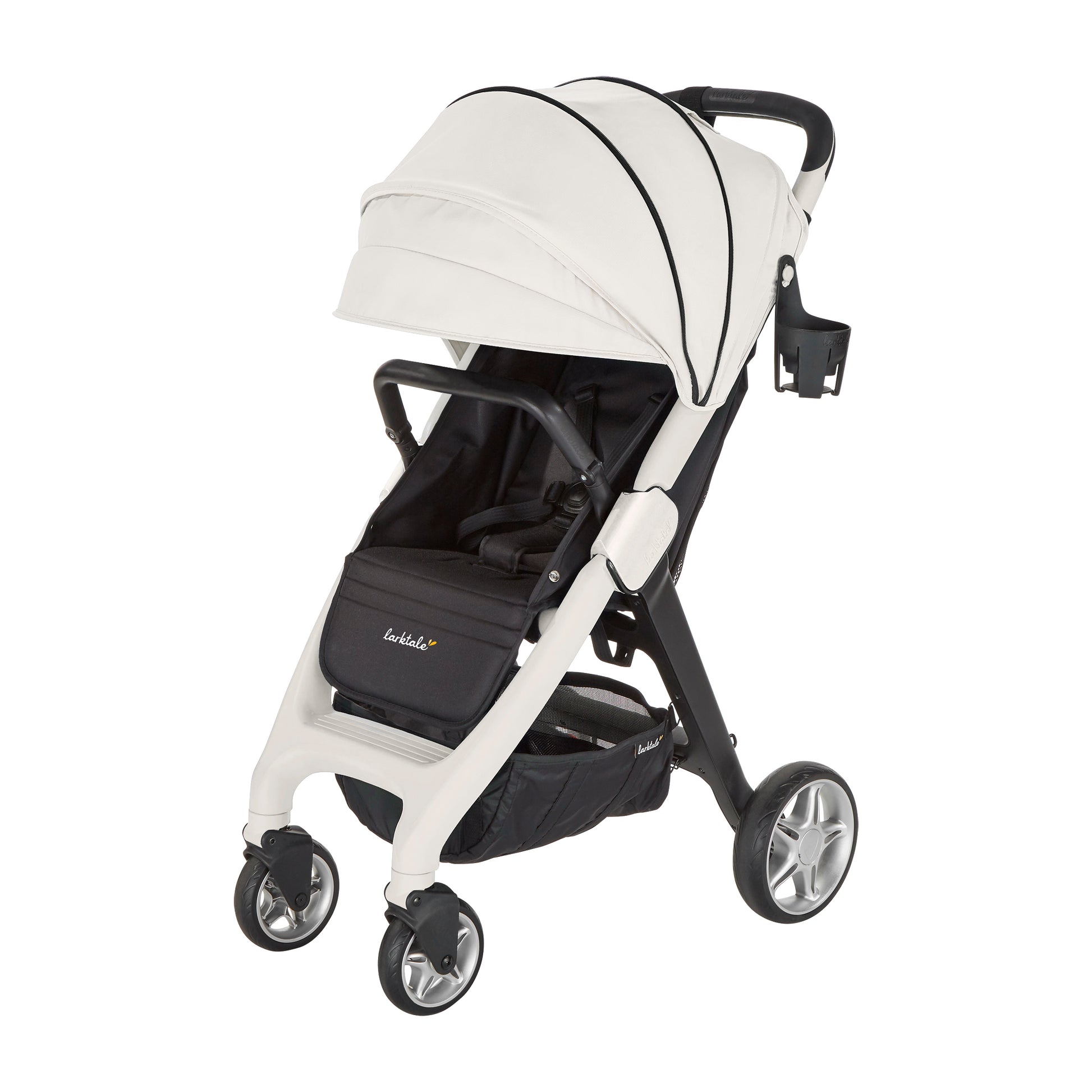 stroller, Cottesloe Cream, front view with canopy extended