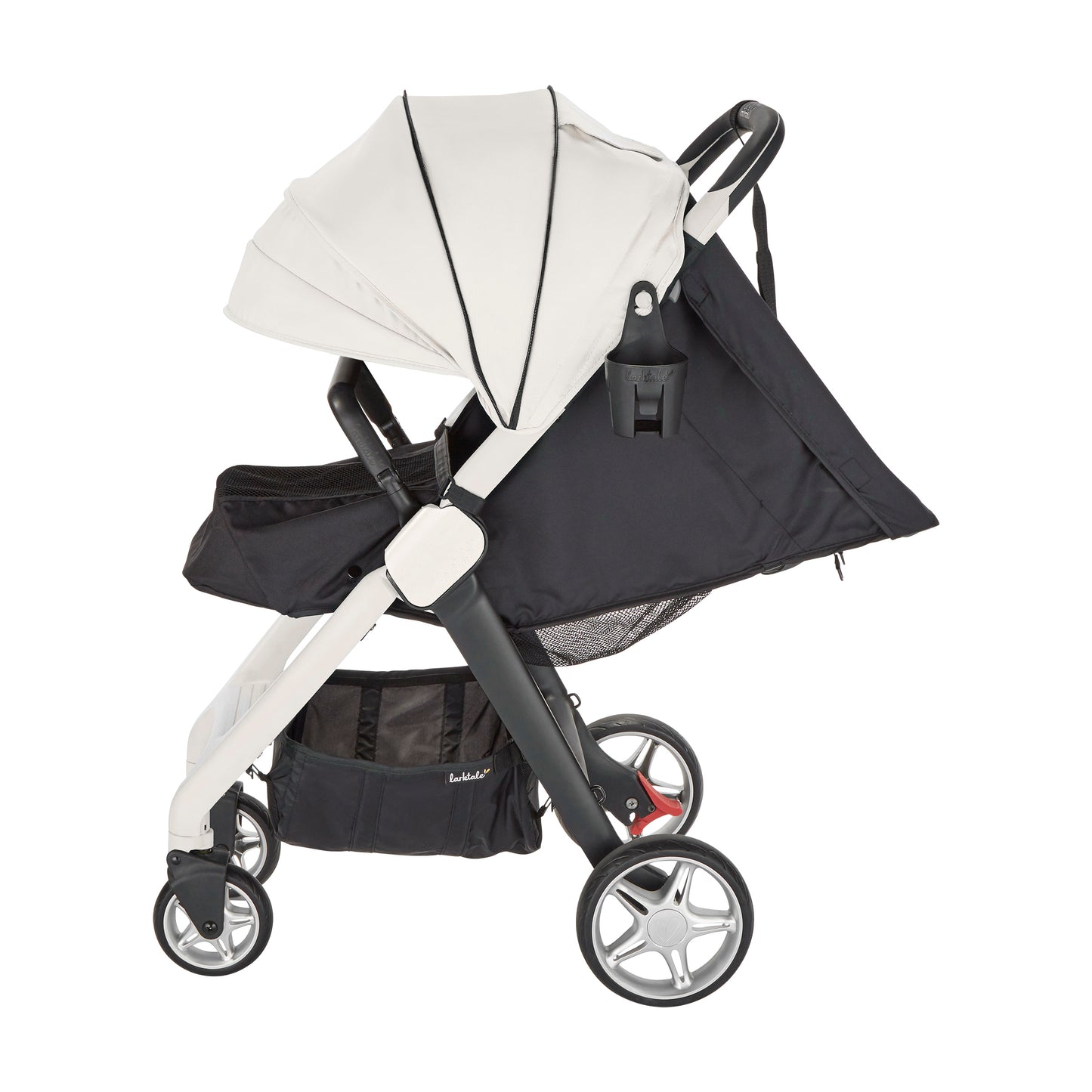 stroller, Cottesloe Cream, side view with canopy extended