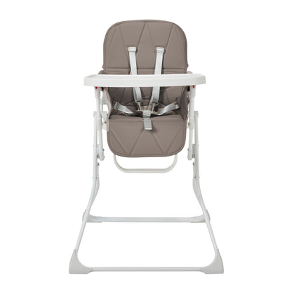 Hideaway Highchair with Compact Fold and Quilted Seat - Charcoal