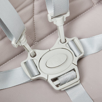 Hideaway highchair 5-point harness buckle