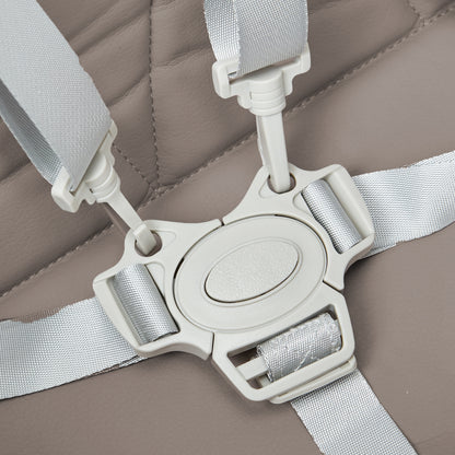 Hideaway Highchair with Compact Fold and Quilted Seat - Charcoal