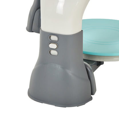 Grey footrest with three holes on a white background