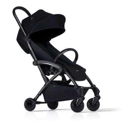 Bumprider Connect2 stroller, black, side view with canopy