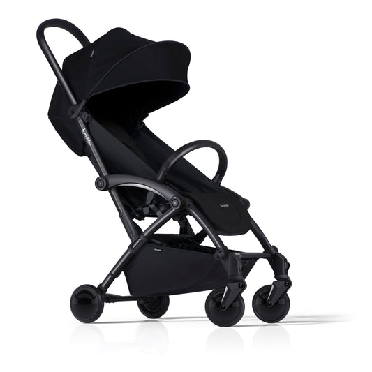 Bumprider Connect2 stroller, black, side view with canopy