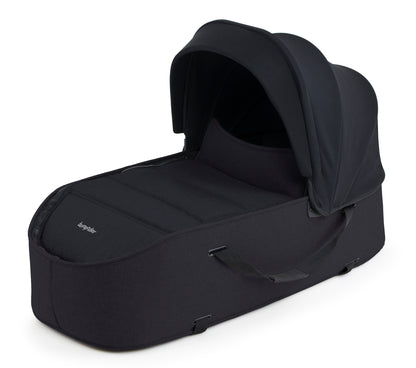 Bumprider Connect soft structured carrycot, black, with extendable UV50 canopy