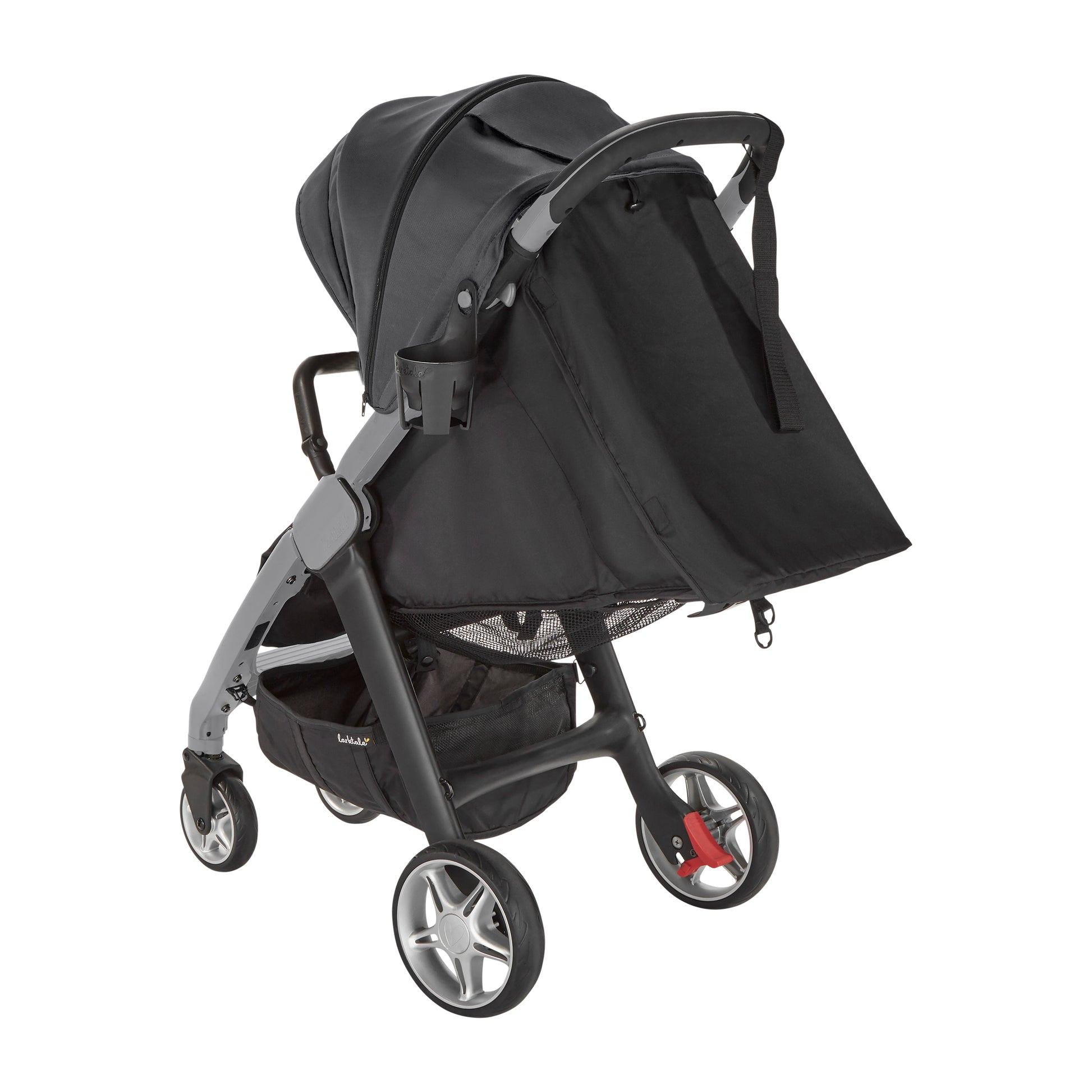 stroller, Mornington Grey, angled rear view