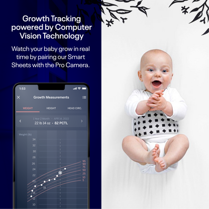 Nanit growth tracking chart and height measurements in the app