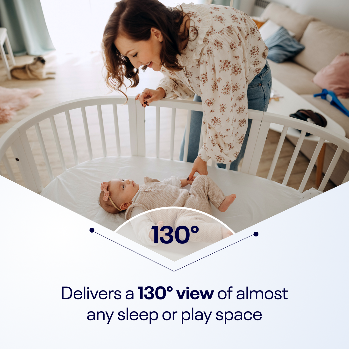 Nanit Pro Smart Baby Monitor With Flex Stand – 130° Portable View
