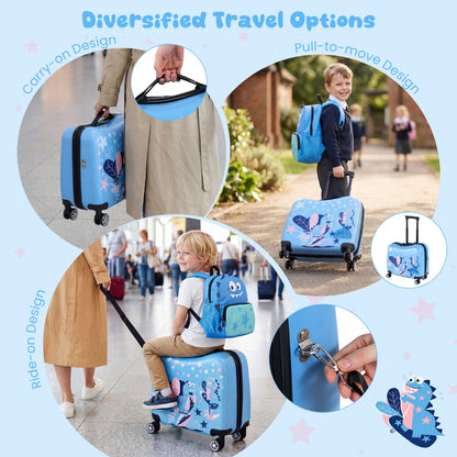 2-Piece Kids Luggage Set with Spinner Wheels