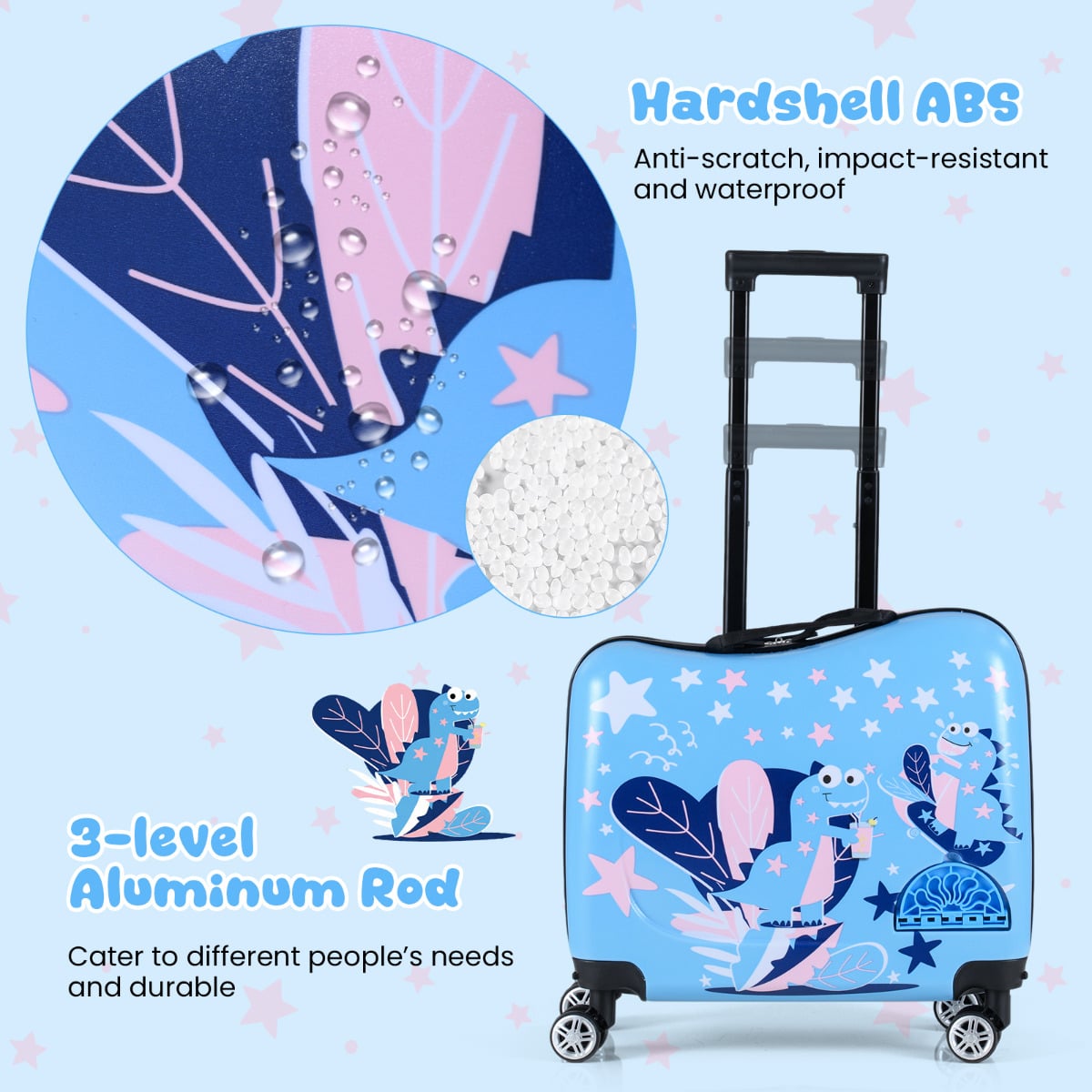 2-Piece Kids Luggage Set with Spinner Wheels