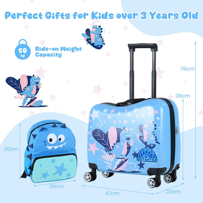 2-Piece Kids Luggage Set with Spinner Wheels