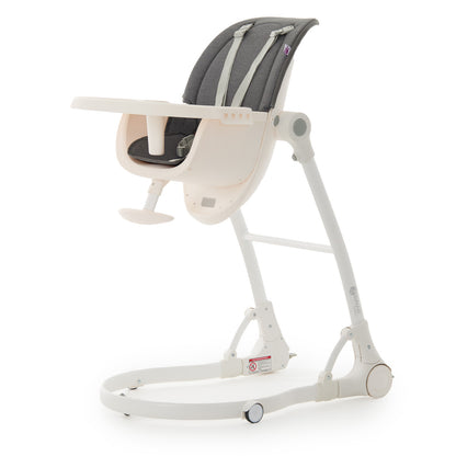 BabyUp® support seat with tray and harness, front angled view