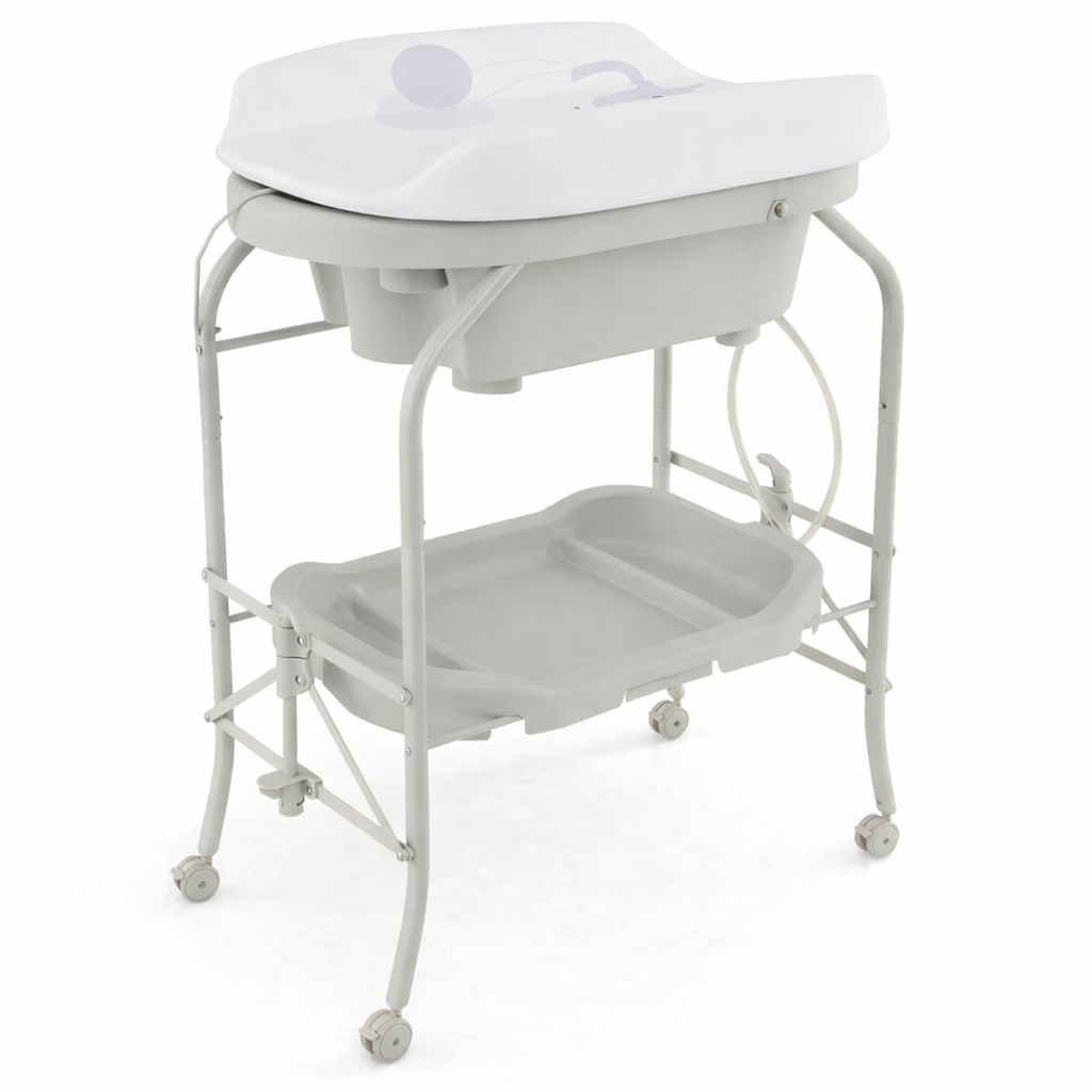 2-in-1 Foldable Baby Changing Table & Bathtub Station for ages 0 – 12 Months