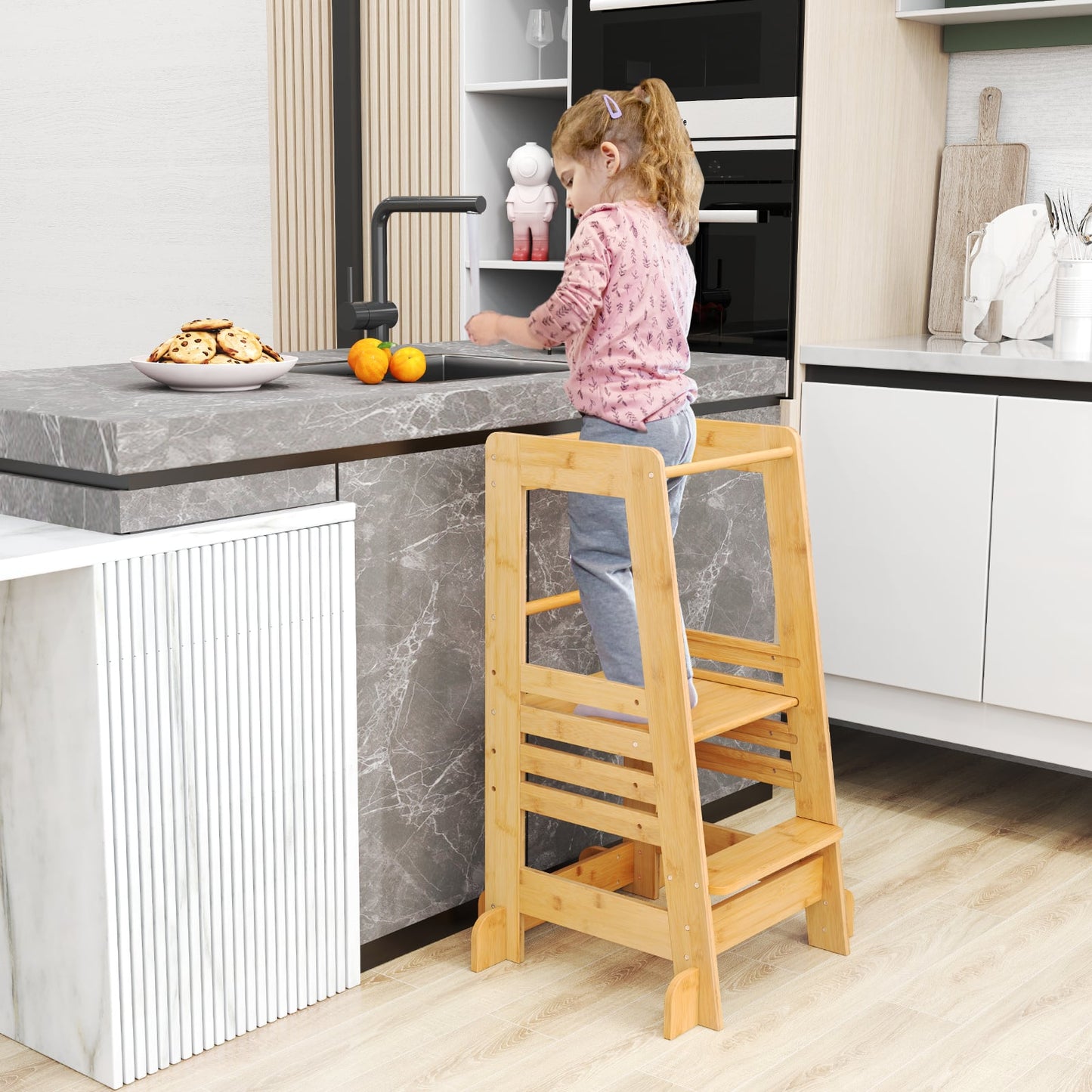 Montessori Toddler Kitchen Step Stool & Learning Tower