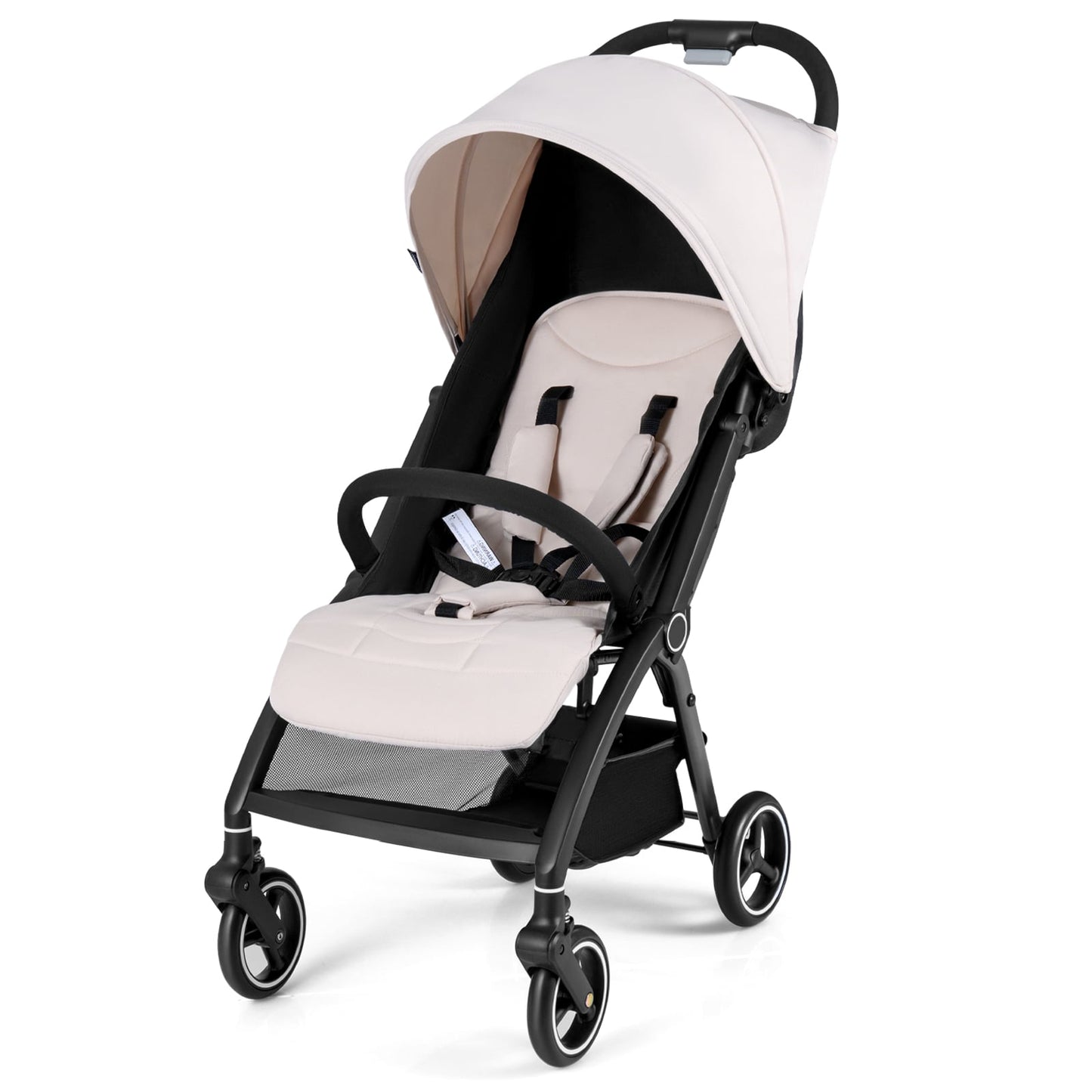 Lightweight Foldable Baby Stroller with Adjustable Backrest and Canopy