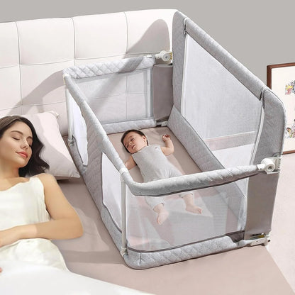 3-in-1 Folding Baby Crib – Portable Co-Sleeping Sleeper