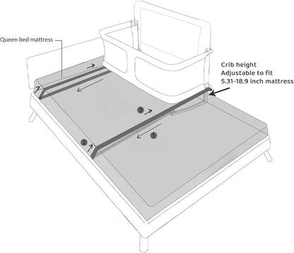 3-in-1 Folding Baby Crib – Portable Co-Sleeping Sleeper
