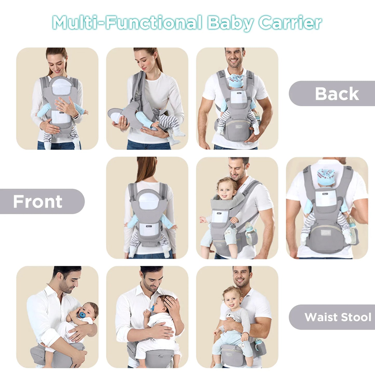 Ergonomic Baby Carrier (air-mesh breathable design) 