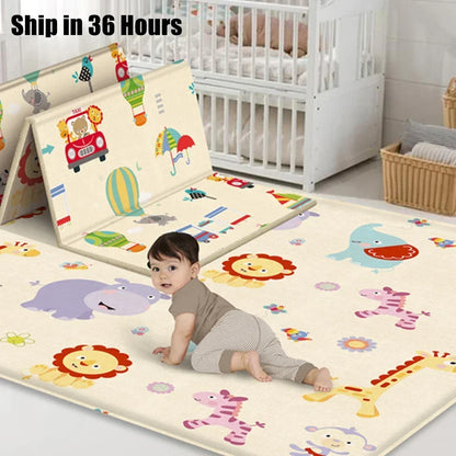 Foldable Foam Baby Play Mat (extra thick, waterproof, reversible) 