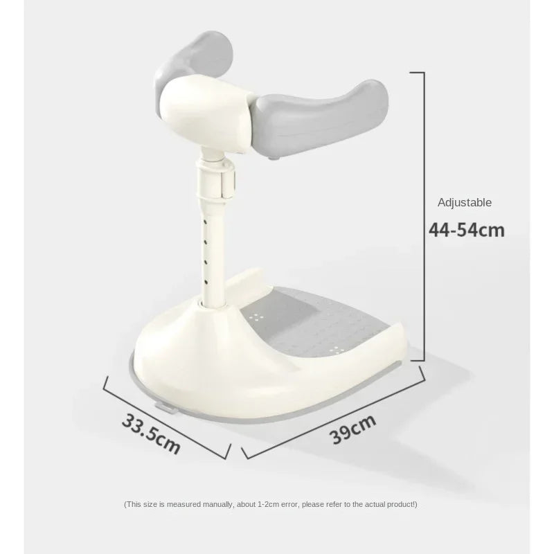Adjustable Baby Standing Bath Support with Wash Basin Rack 