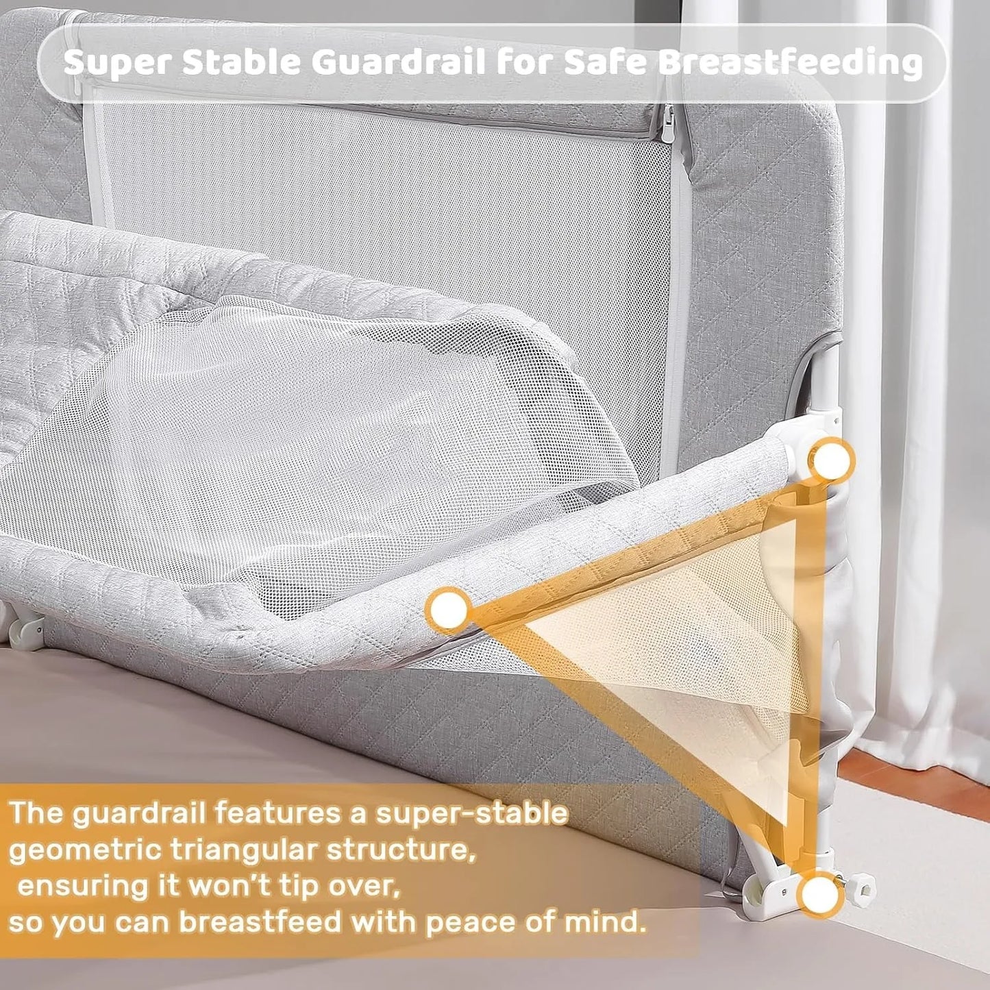 3-in-1 Folding Baby Crib – Portable Co-Sleeping Sleeper