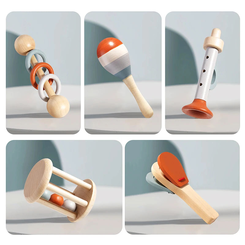 Baby Musical Instruments Sensory Rattle Toys 
