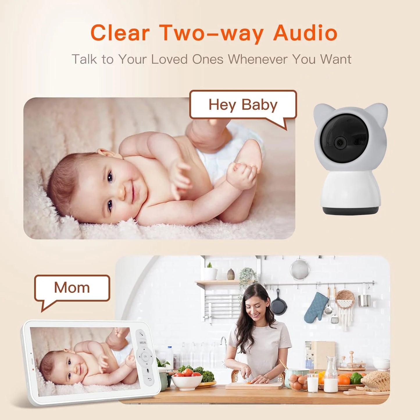5" 3MP Baby Monitor Babyphone