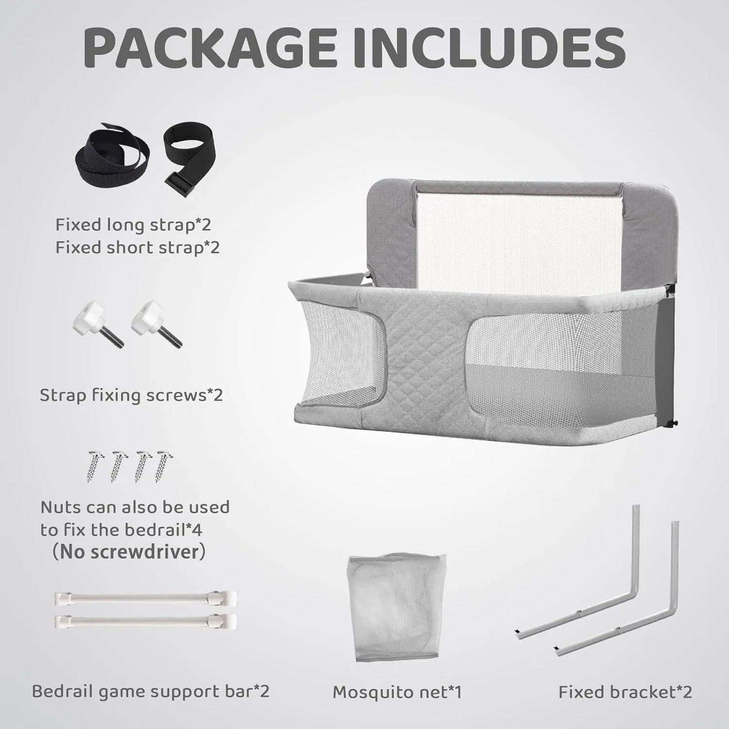 3-in-1 Folding Baby Crib – Portable Co-Sleeping Sleeper