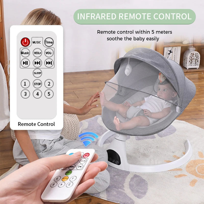 Electric Baby Swing Chair with Music + Remote Control