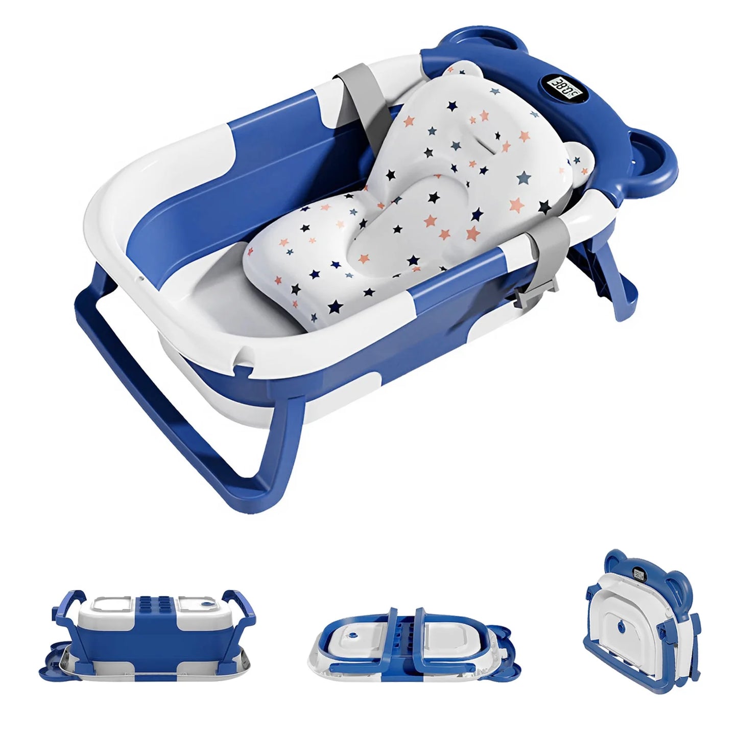 Foldable Baby Bath Tub (temperature sensor + drain design) 