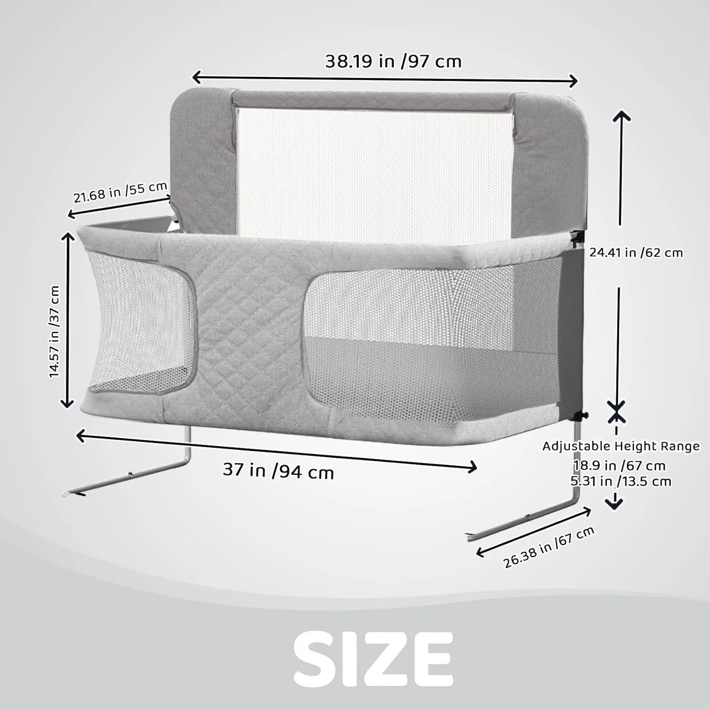 3-in-1 Folding Baby Crib – Portable Co-Sleeping Sleeper