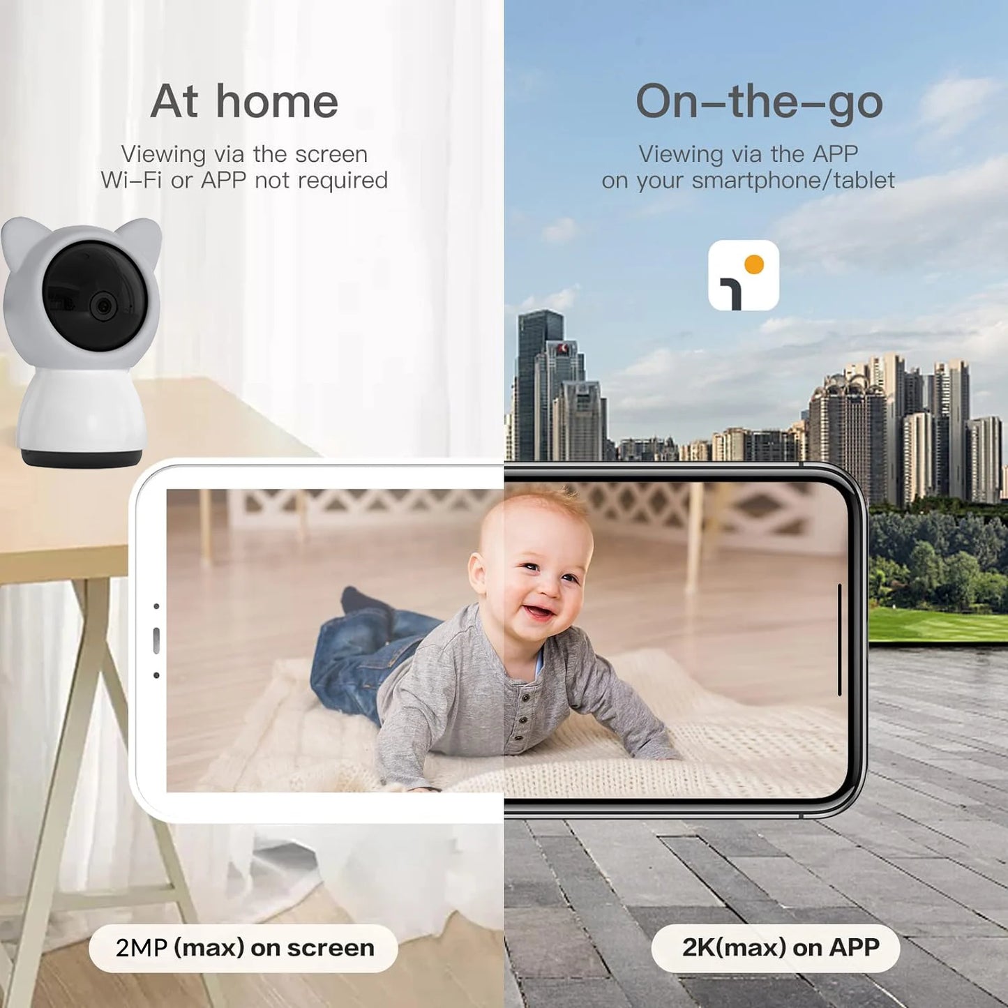 5" 3MP Baby Monitor Babyphone