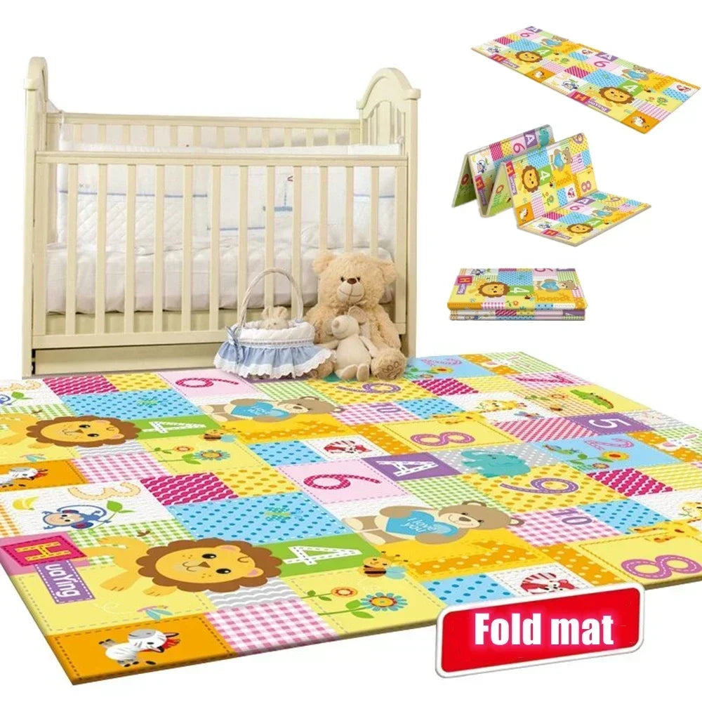 Foldable Foam Baby Play Mat (extra thick, waterproof, reversible) 
