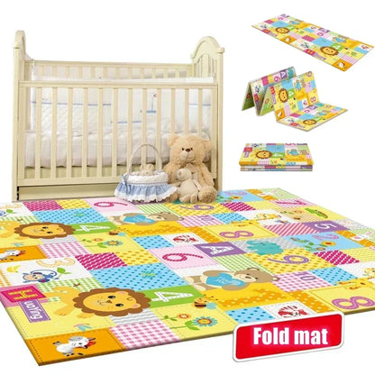 Foldable Foam Baby Play Mat (extra thick, waterproof, reversible) 