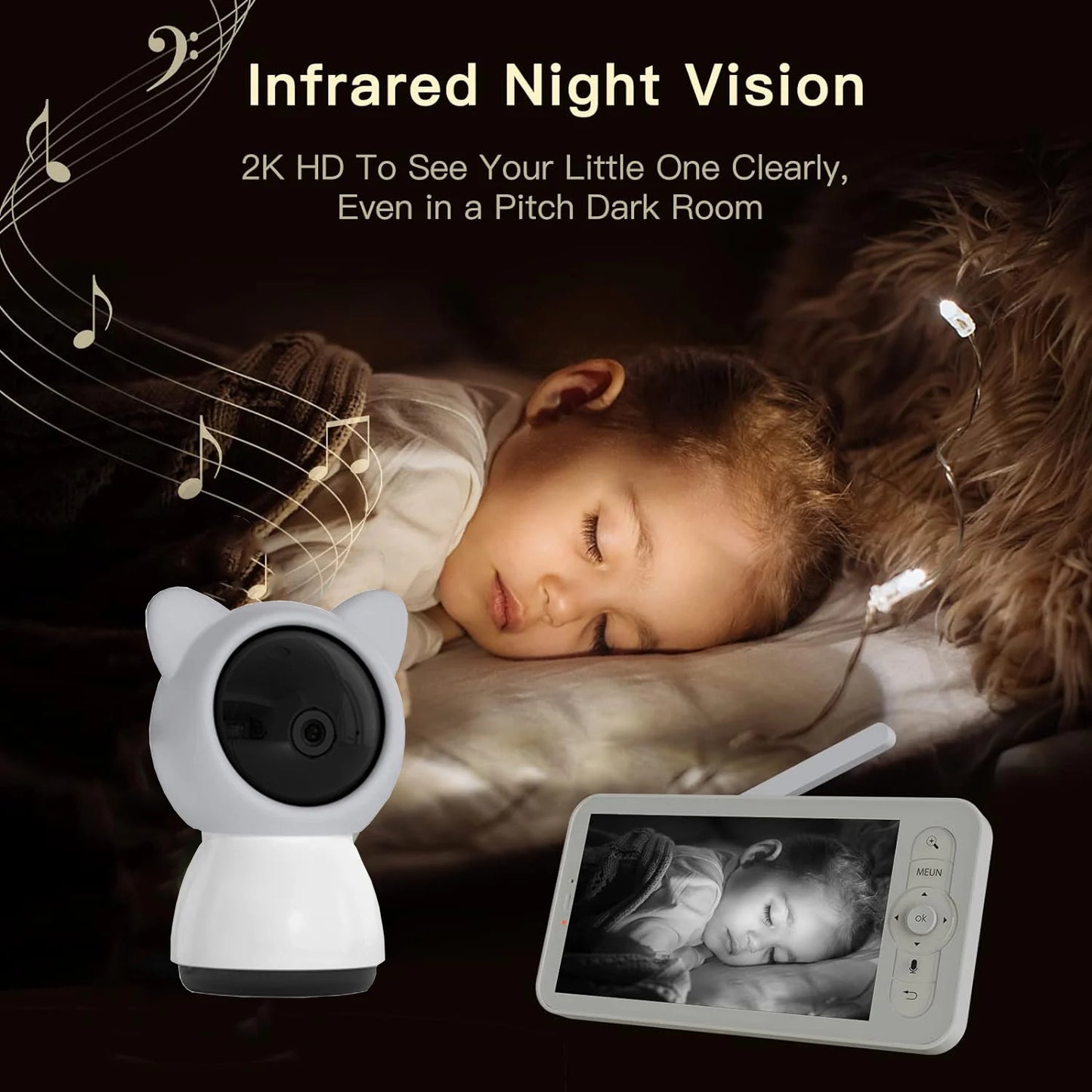 5" 3MP Baby Monitor Babyphone