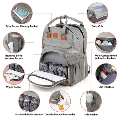 Portable Baby Changing Pad/ Backpack (with built-in storage pockets)