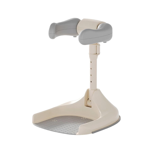 Adjustable Baby Standing Bath Support with Wash Basin Rack 