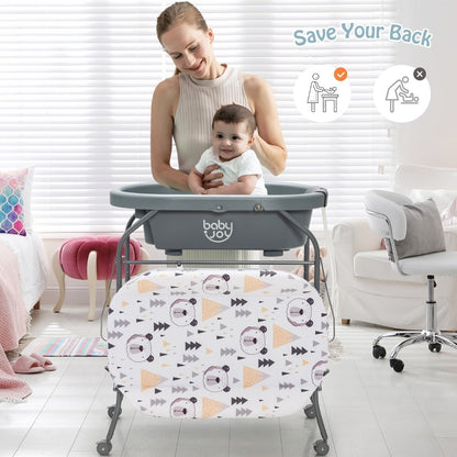 2-in-1 Foldable Baby Changing Table & Bathtub Station for ages 0 – 12 Months