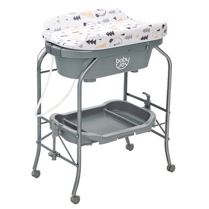 2-in-1 Foldable Baby Changing Table & Bathtub Station for ages 0 – 12 Months